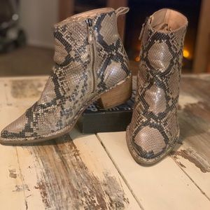 Cole Haan Snakeskin booties